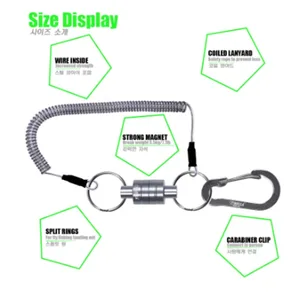 Stütze für das gerollte Kabelmagnetnetz, Fliegenfischwerkzeuge, starkes magnetisches Karabin, schnelle Schnalle, Anti-verblüfftes Seilzubehör Hauptverkäufe Magnetic Fisheries Magnete - №1