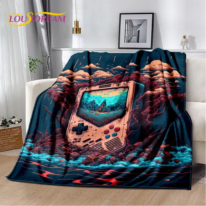 Retro Games Console Game Boy GamePad GBA Blanket,Soft Throw Blanket for Home Bedroom Bed Sofa Picnic Travel Office Cover Blanket