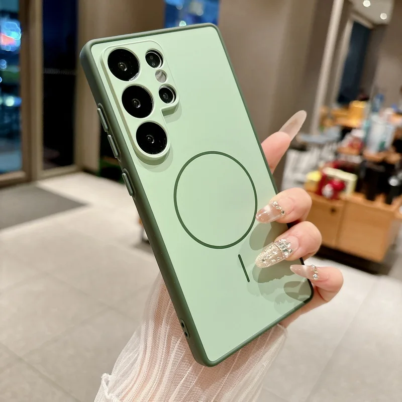 Magnetische TPU-Handyhülle für Samsung Galaxy S26 S25 S24 S23 S22 Ultra S25 Edge S25 S24 FE A37 A56 A17 A55 A26 5G A36 A35 PC-Cover