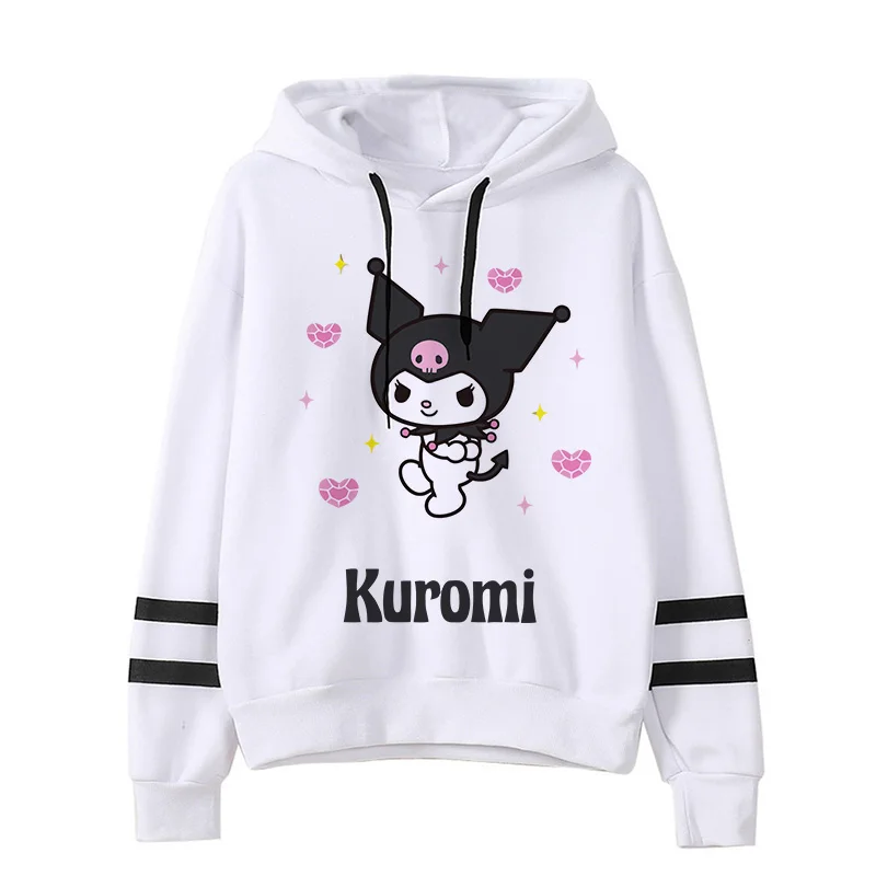 Y2k Sweatshirts Fashion Clothes Vest Kuromi Hoodie Sanrio Kuromi Women Manga Sweatshirt  Harajuku Female Hoodies Hoody