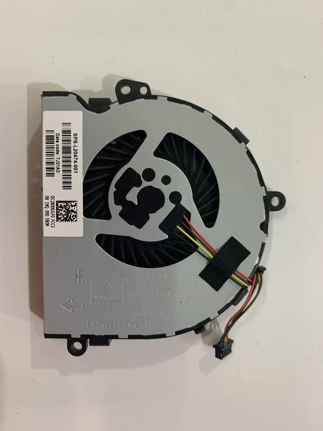 Laptop CPU Cooling Fan for HP 15-DA 15-DB 15-DX 15Q-DX 15T-DS 250 G7/255 G7/256 G7 15Q-DX TPN-C129 TPN-C130（No fit for TPN-C135