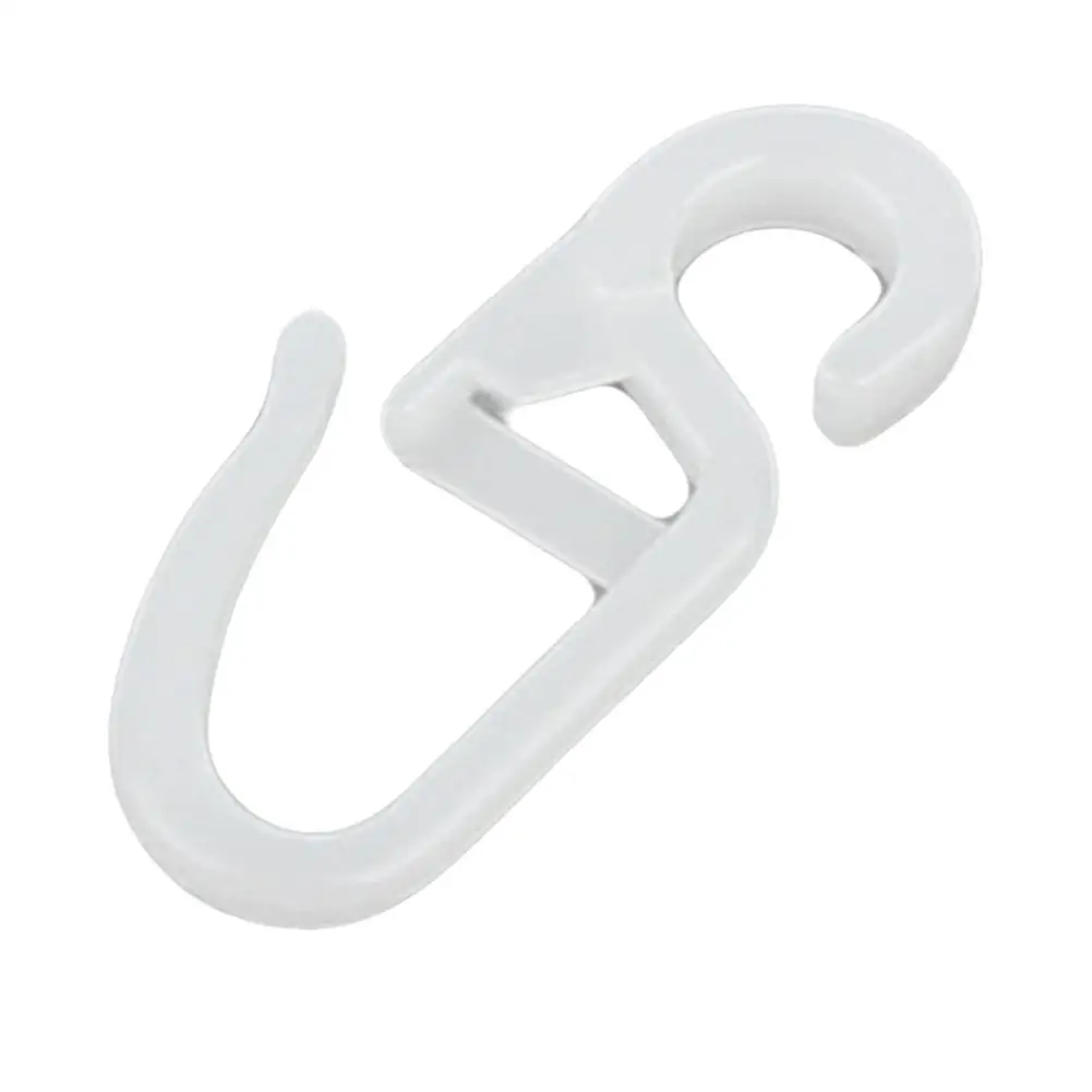 100 Curtain Hooks Curtain Hooks 100pcs Clip-on Hooks For Curtain Rings Home Plastic Curtain Loop Pleating Hooks