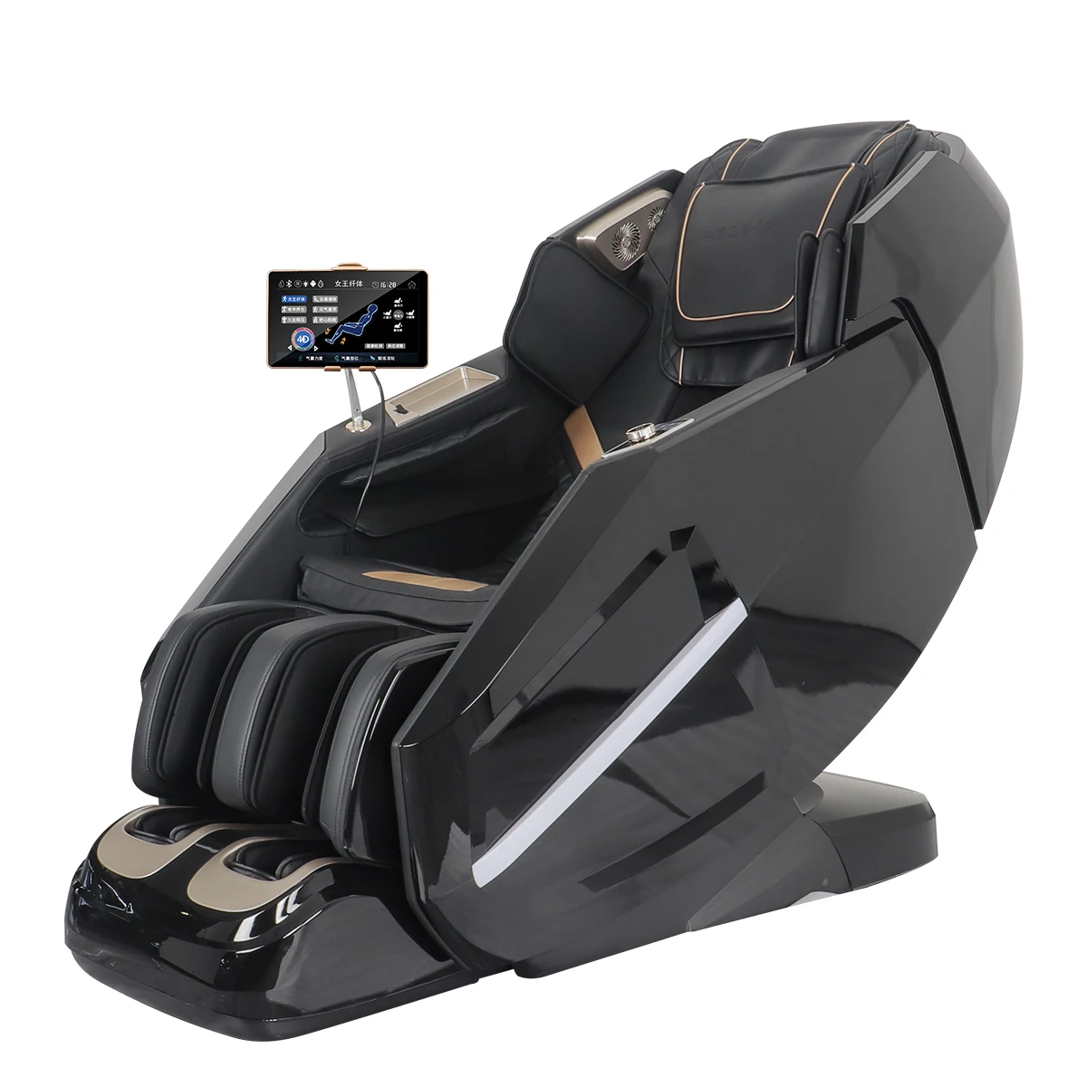 Genuine Leather Shiatsu Kneading Armchair with Back Heating Massage Chair Full Body Zero Gravity