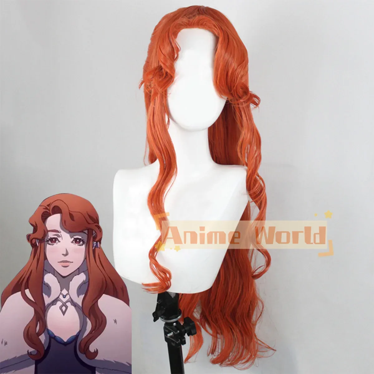 castlevania-temporada-3-netflix-2020-peluca-de-cosplay-de-lenore-orange-cabello-sintetico-resistente-al-calor-con-horquilla