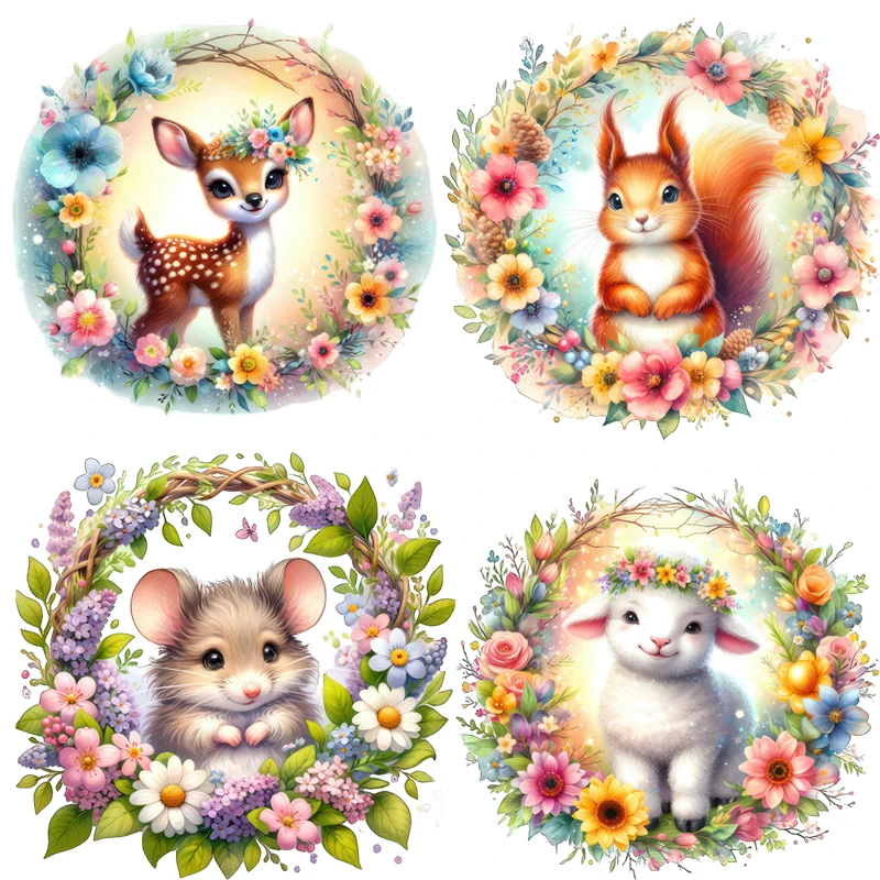 Three Ratels QB62 Colorful forest cute animal stickers for home decoration car body decals