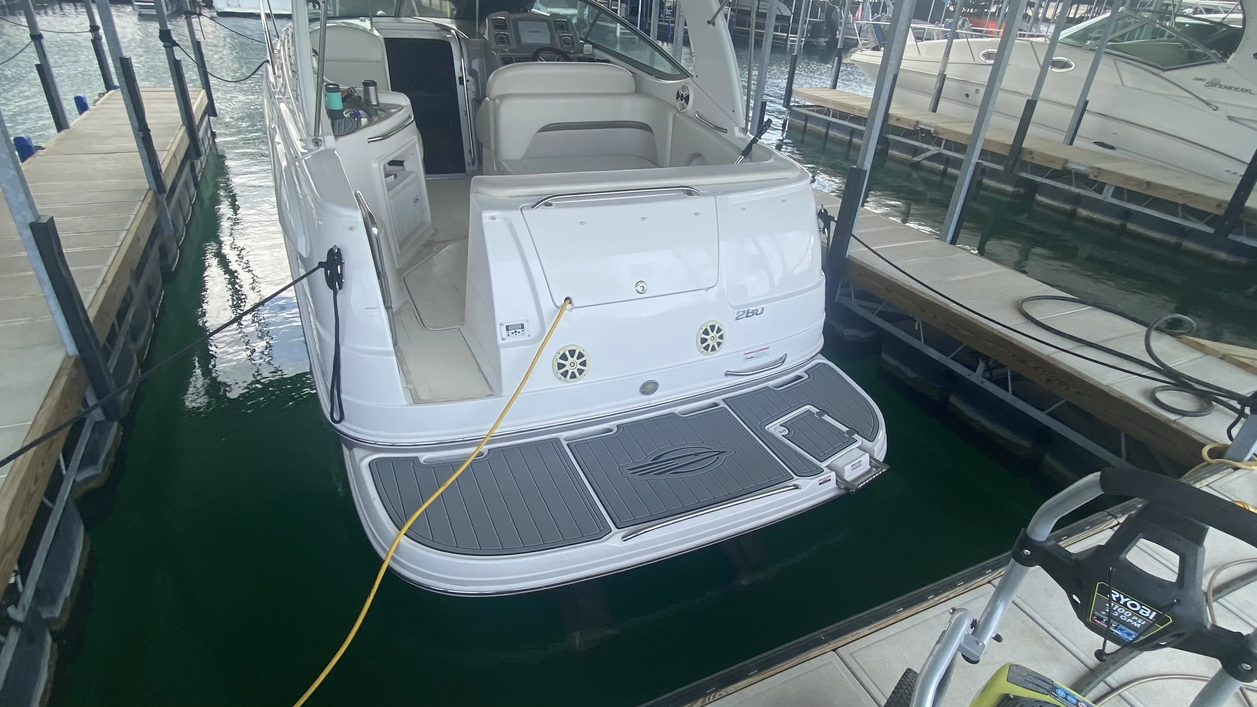 Sessa Key largo 26 – plate-forme de natation, Cockpit, bateau, Faux teck EVA, tapis de sol