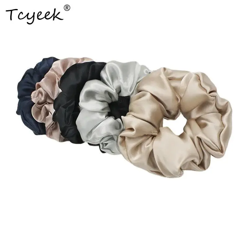 

Tcyeek, 5cm 19MM 100%Mulberry Silk, French Style Band, Handmade Hair Ring Ropes, Hair Rope For Curly Hair Sweet A47013QM