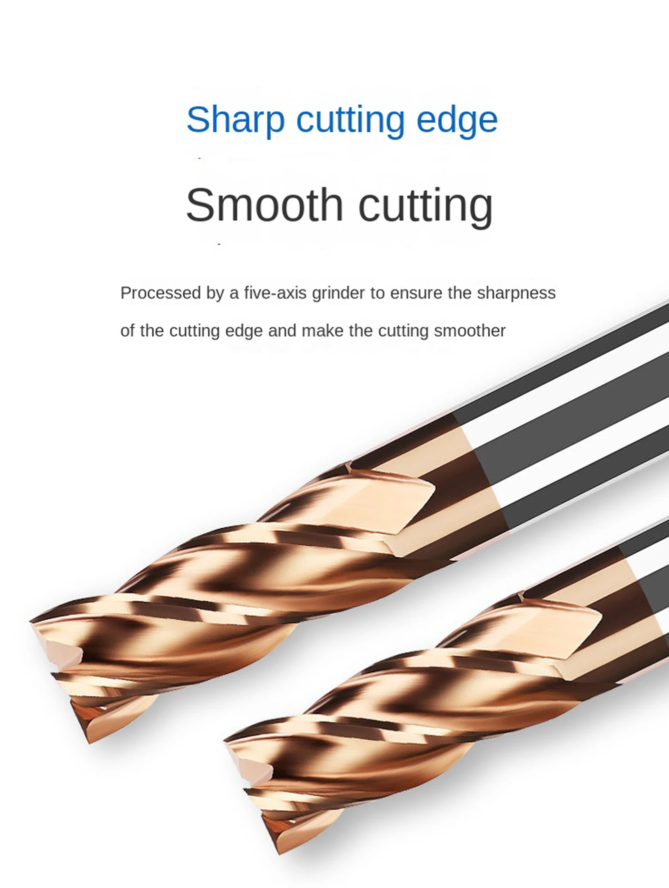 HRC55 Carbide end mill 1 2 4 5 6 8 10 12mm 4Flutes Milling Cutter Cutting Iron Cutter CNC Maching EndMill Milling Cutter