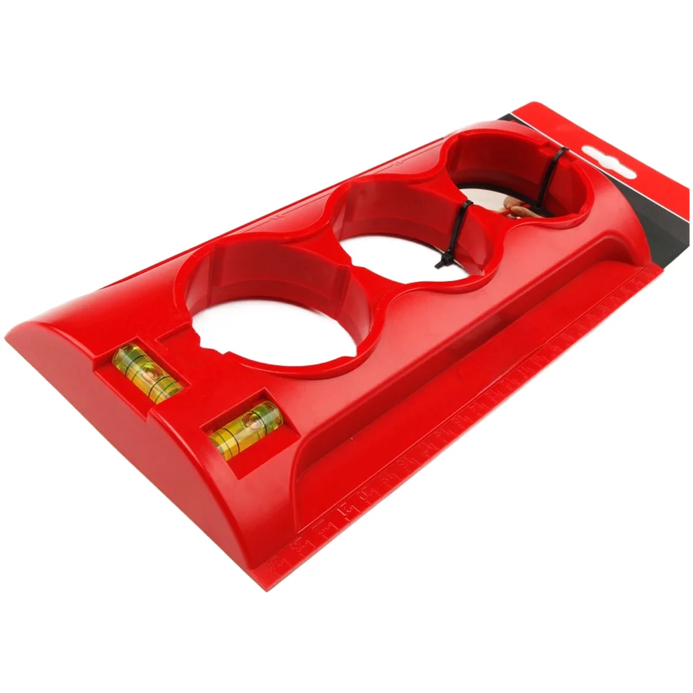 Adjustable Drill Guide Hole Locator With Side Scale And Dual Bubble Levels, Engineering Plastic Measuring Tool For Drywall