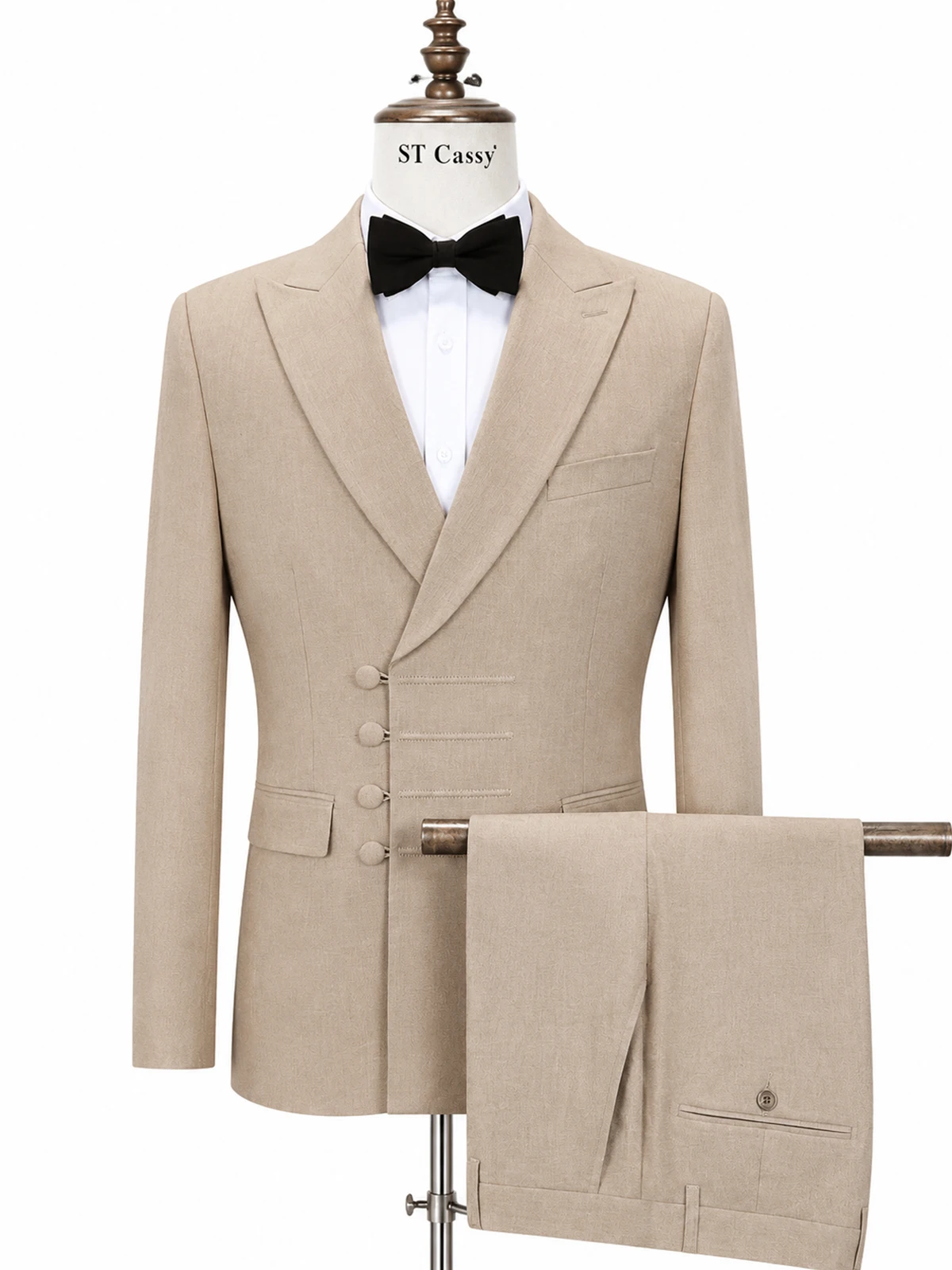 ST Cassy Men's Slim Fit Double Breasted Suits
