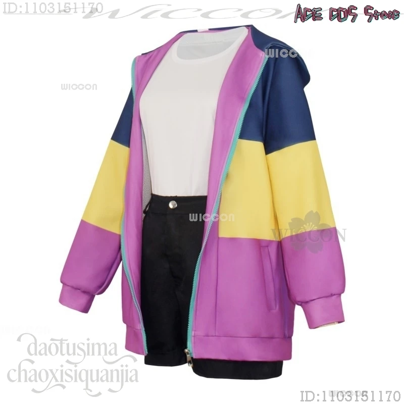 Anime Adults Ya Boy Kongming! Cosplay Tsukimi Eiko sexy costumes Y2k Colorful Hoodie Hat Black Accessories - view 4