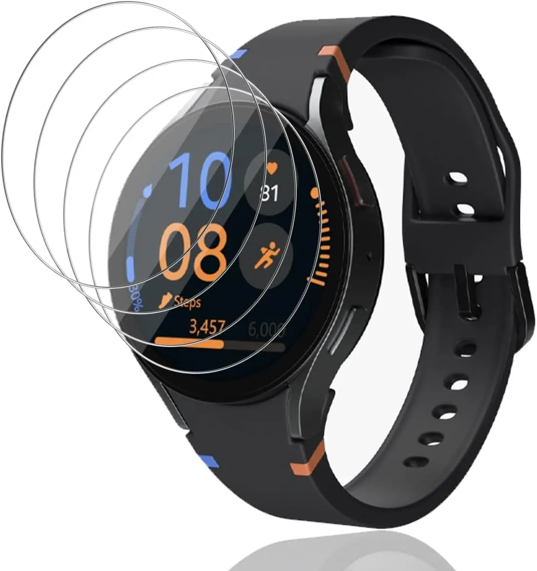 Vidrio templado para Samsung Galaxy Watch 7 6 5 4 40mm 44mm accesorios protectores de pantalla película transparente antiarañazos de alta definición