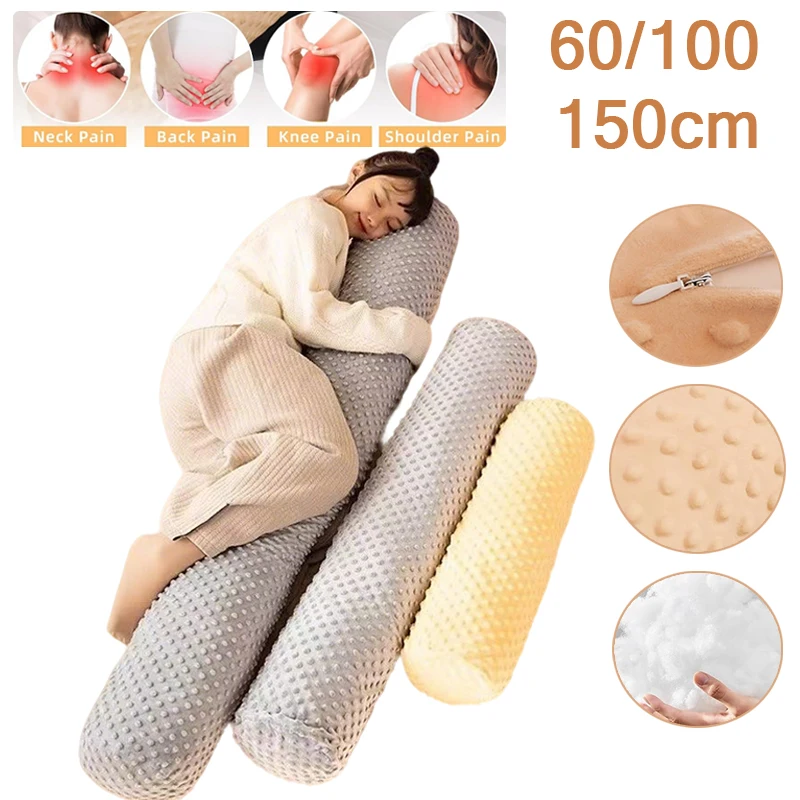 1pc 60/100/150cm Classic Cylindrical Leg Pillow,Cylindrical Body Pillow | Sleep Aid, Bedroom Cushion,Holiday Gift,Mixed Color