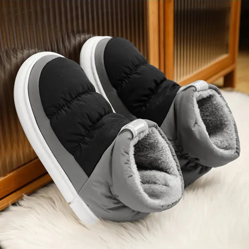

Snow Boots Men Women Winter 2025 New Lovers Plush Thick Comfortable Cotton Shoes Waterproof Anti Slip Outdoor Couple Shoes Flats