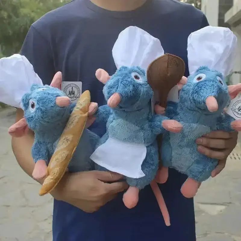 

Плюшевая игрушка Дисней Реми из «Рататуя», 30 см, с шапкой-булочкой, милый аниме-персонаж, декор для комнаты, подарок, модель куклы, 2025 год