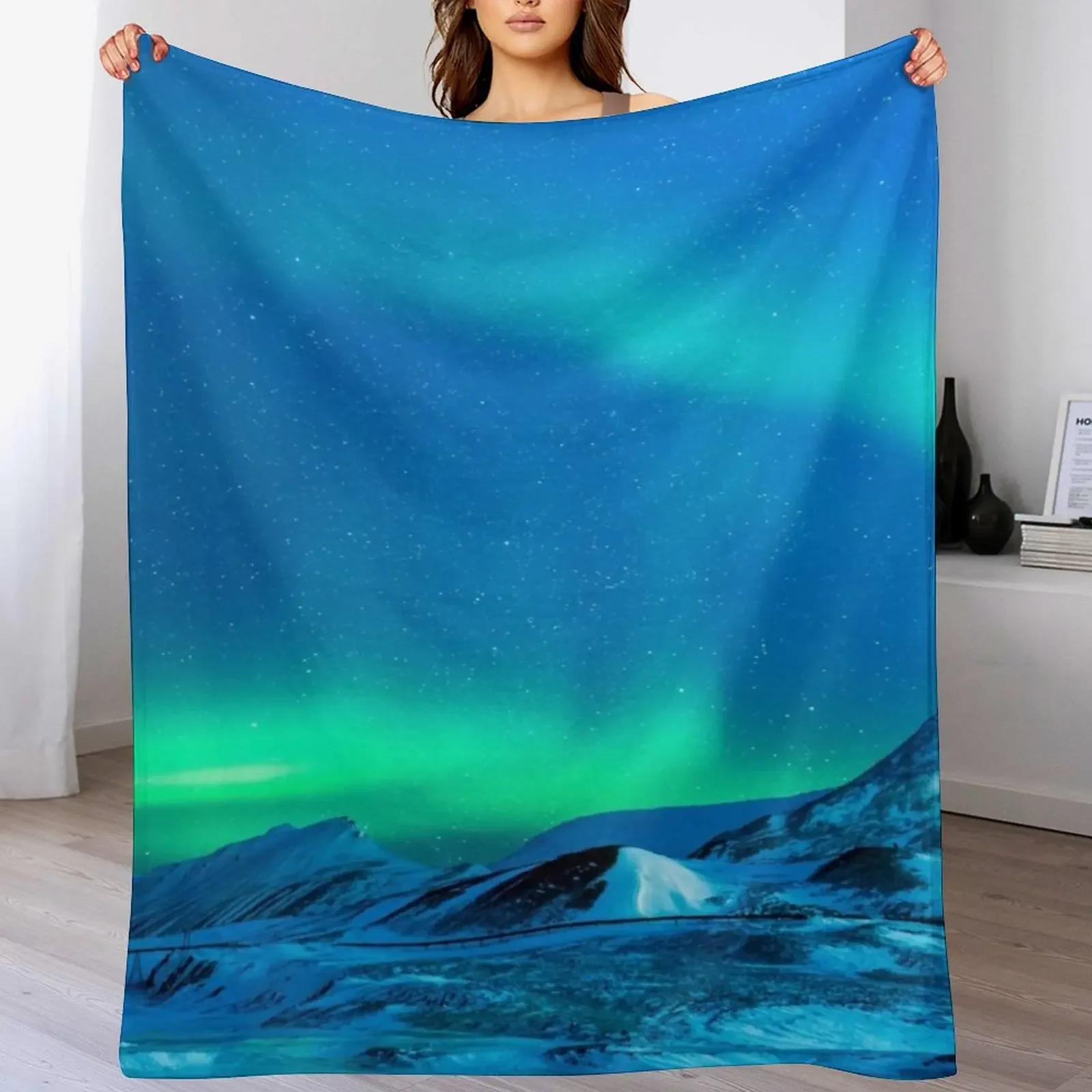 

Northern lights, Alaska, Aurora borealis galaxy night sky space view bestseller Throw Blanket Hair Soft Beds Blankets