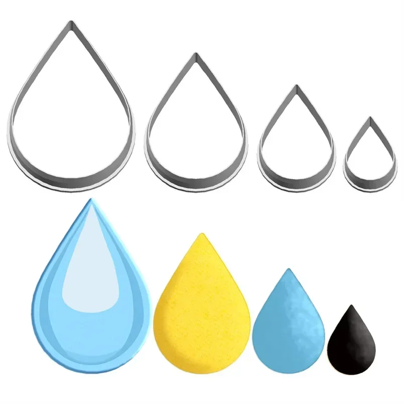 

Rainy Season Spring,Small Water Droplets,Plastic Mold,Cake Fondant Tools,Cookie Sushi and Fruits Cutters
