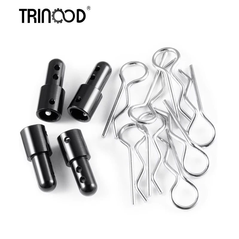 

TRINOOD Aluminium Alloy Body Post Mounts with R Clips For 1/14 MJX Hyper Go 14210 14209 14301 RC CAR Raise the Column Upgrade