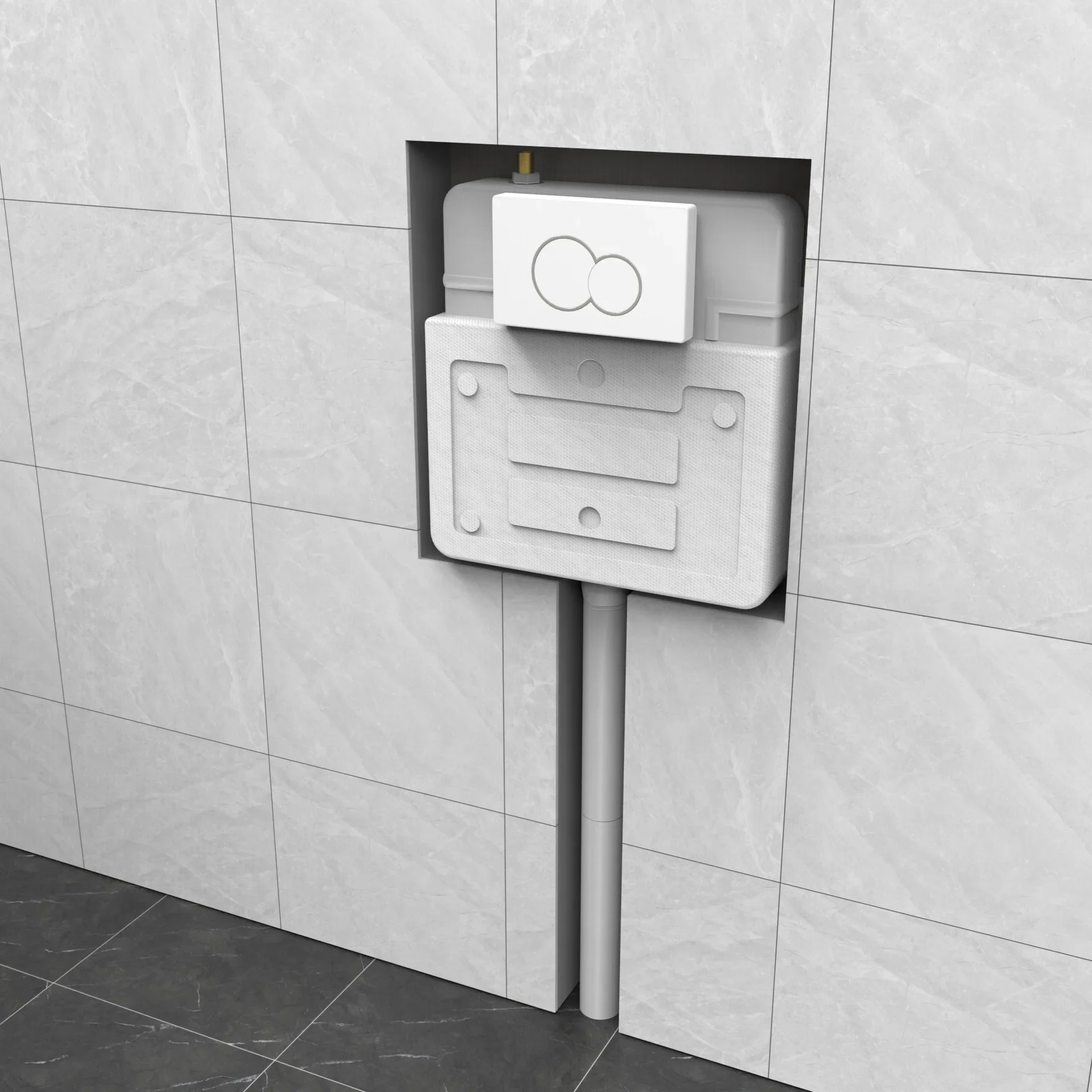 Customized toilet hidden water tank, ultra-thin wall-type invisible prison squatting toilet water tank