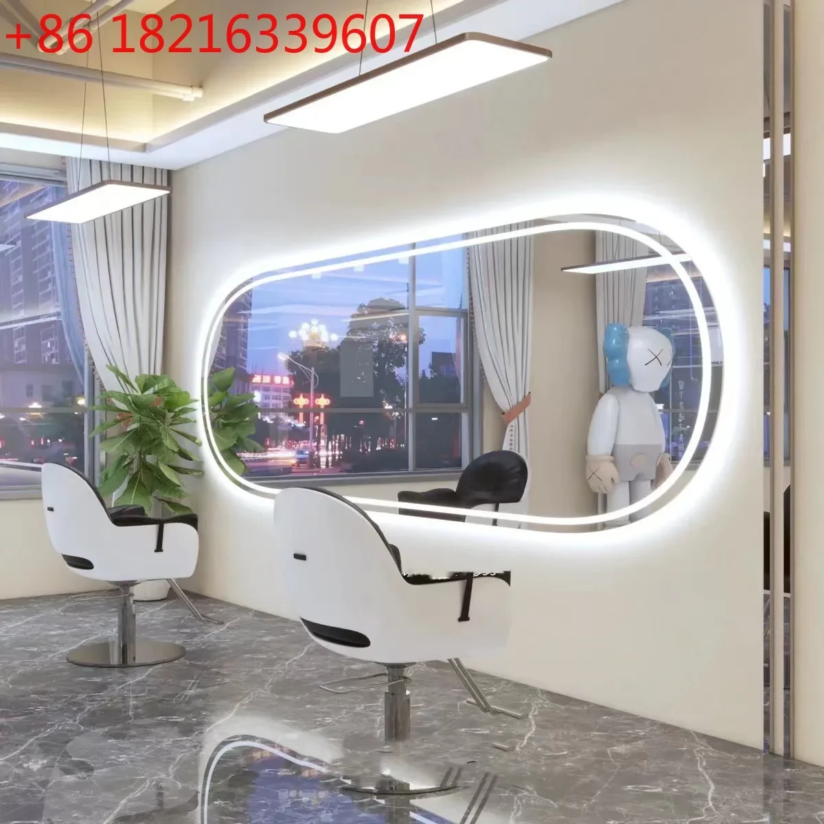 Special wall-mounted hair cutting mirror Internet celebrity single-sided tide shop maintenance hair perm and dyeing mirror