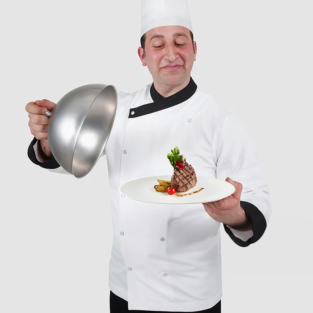 1Pcs Stainless Steel Food Cover Oilproof Dish Protector with Smooth Edges Fine Workmanship for Daily Cooking Home Hotel Use
