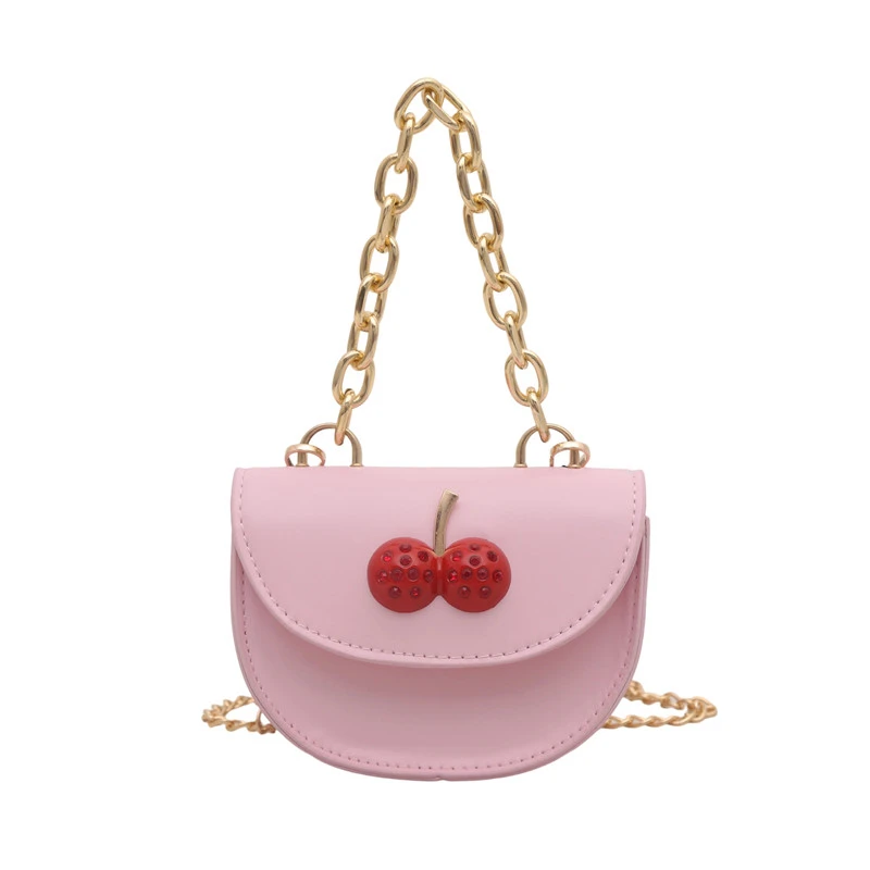 

Сумки через плечо с декором в виде вишни и застежкой-цепочкой, милые мультяшные женские сумочки для студентов, дизайн 2026 года, хит продаж, стильные мини-сумки