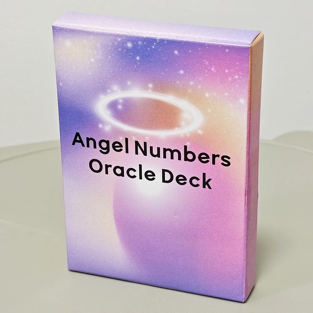 

Angel Numbers Oracle Deck To Receive Divine Guidance 10.4*7.3cm 40 Pcs Numerology Cards