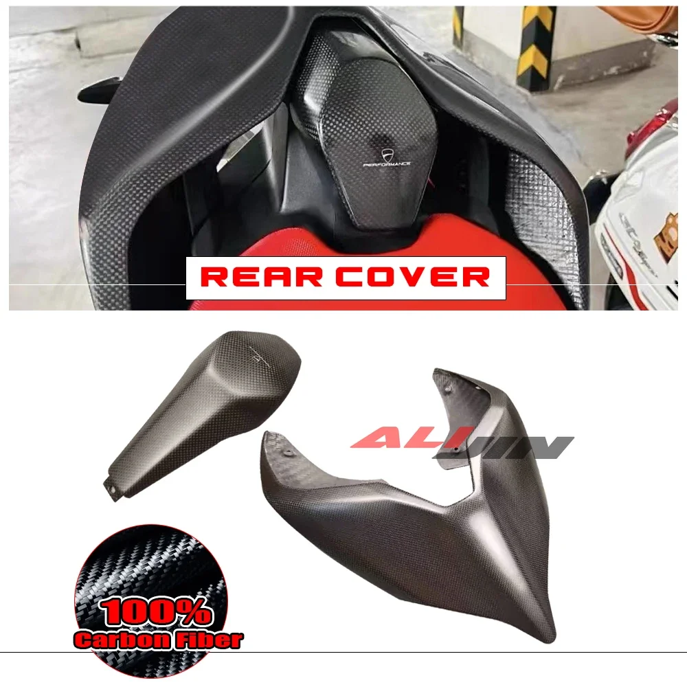 

For Ducati Panigale V4 V4S V4R Streetfighter V4 V2 Motorcycle Real Carbon Fiber Tail Section Rear Seat Cover Rear Hump Cowl Cap