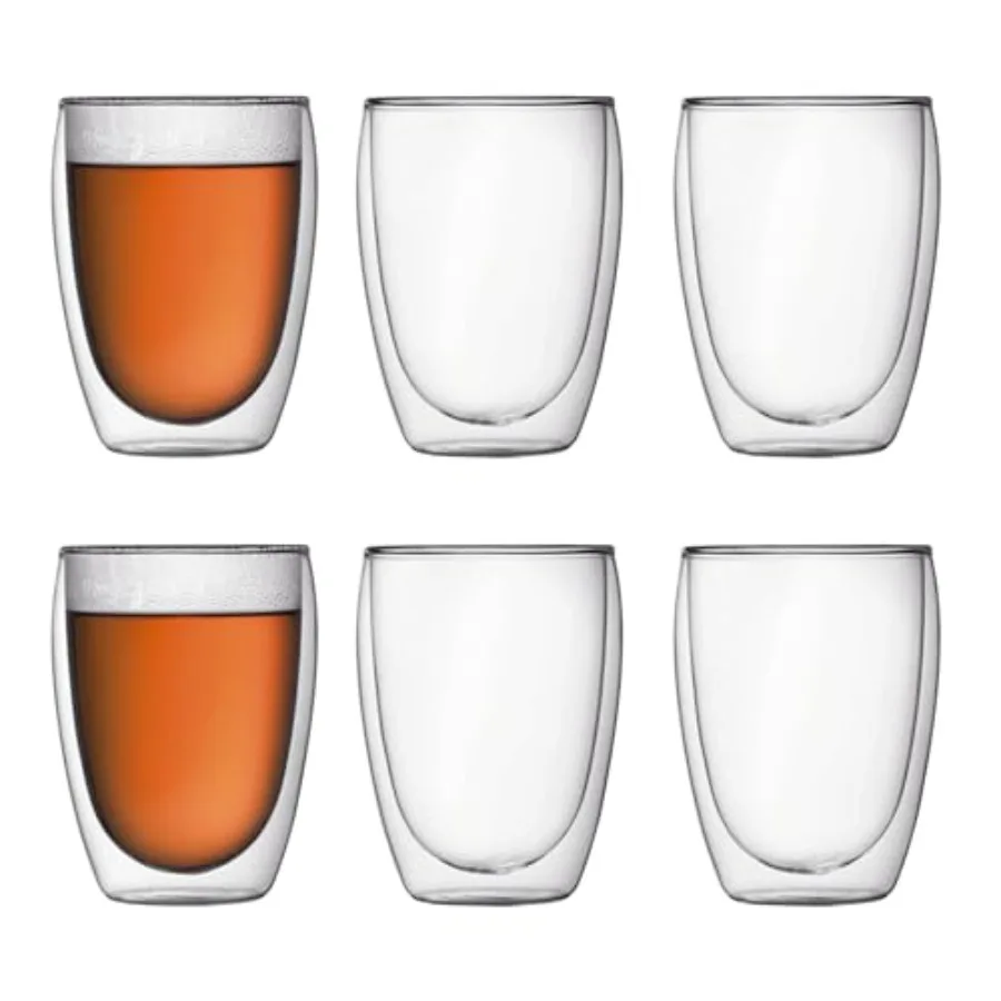 

Pavina Double Wall Insulated Tumbler High-Heat Borosilicate Glass Clear