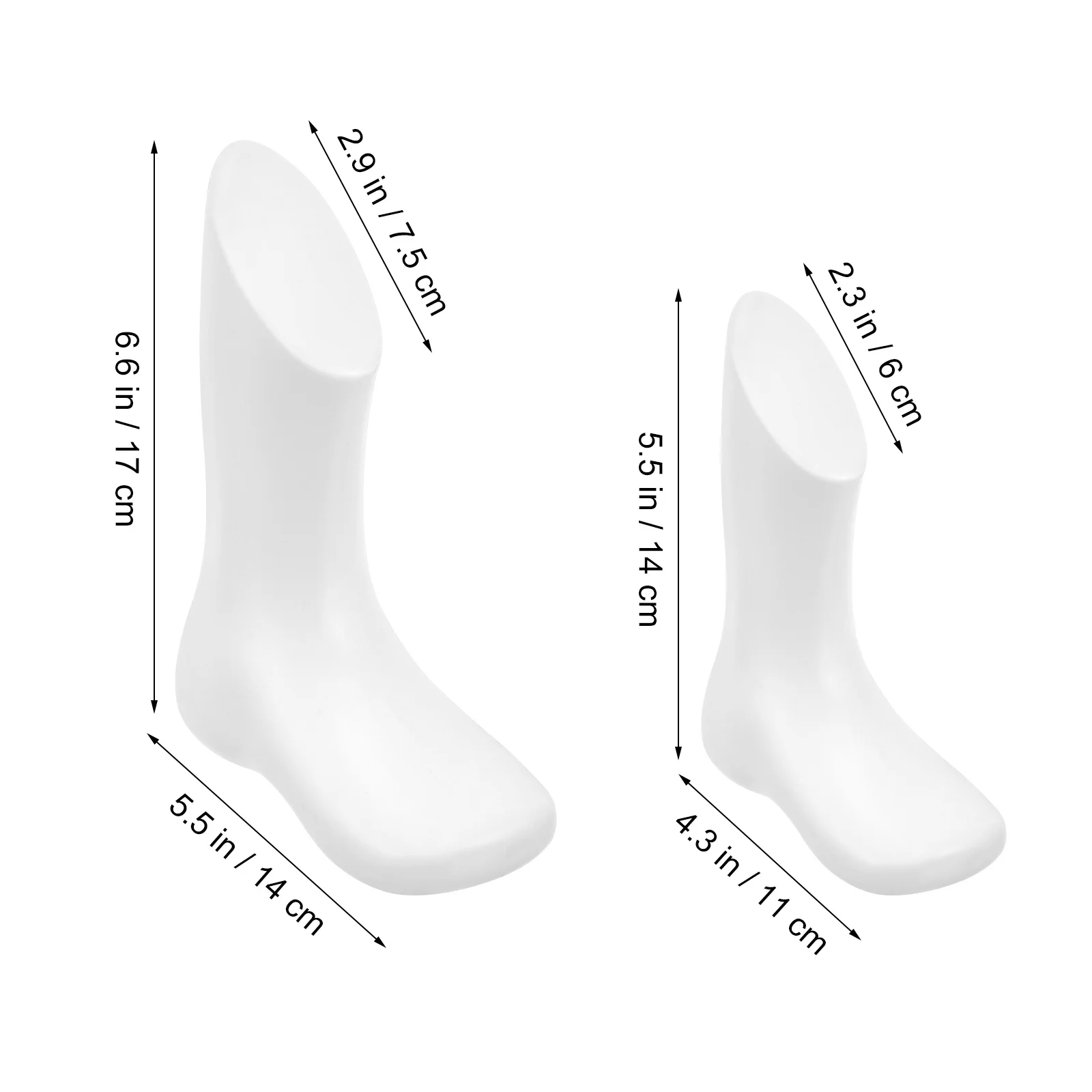 4 szt. Małe plastikowe manekiny stóp dla dzieci wielokrotnego użytku do ekspozycji butów i skarpetek, akcesoria do sklepów detalicznych.