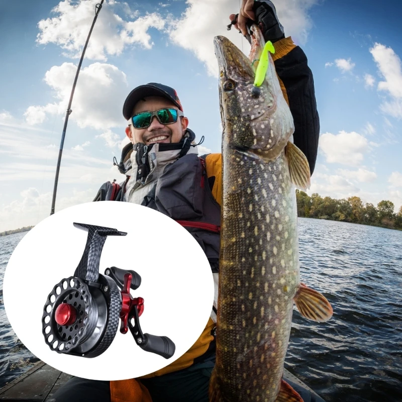 Left/Right Hand Retrieve Fishing Reels 3.5:1 Gear Ratio 4+1 Balls Bearings Ice Reels 4KG Drag Ice Fishing Equipment