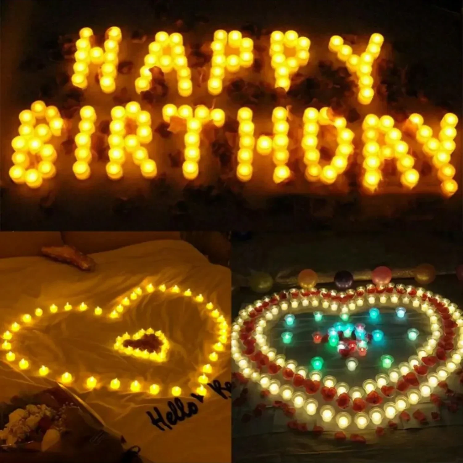 LED Tea Light Candles, Flameless Candles, Battery Electric Candles, Romantic Wedding Parties, Birthday Home Decorations