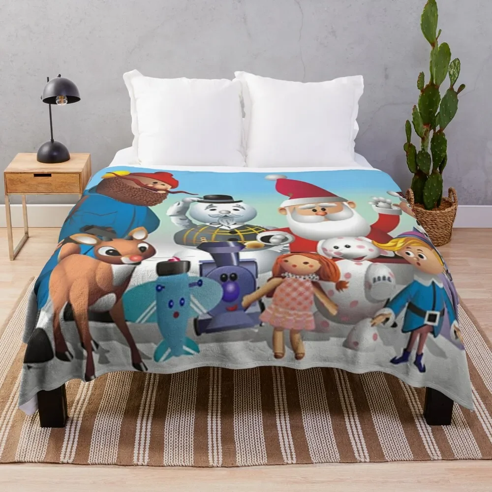 Rudolph and Friends | DreamscapesbyTeresa Throw Blanket Summer Beddings Hair Furrys Blankets