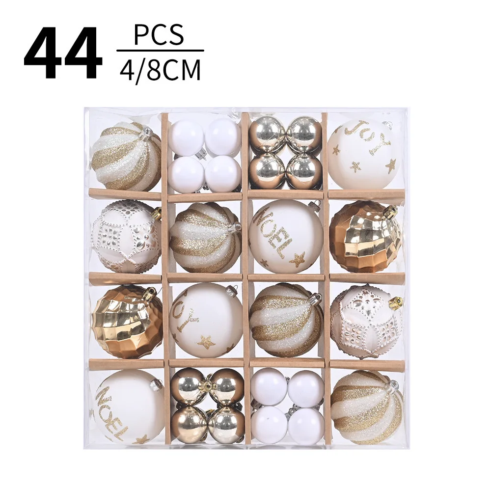 

Christmas Ball Gift Box 44pcs Christmas Tree Decoration Pendant 4-8cm Christmas Ball Ornaments