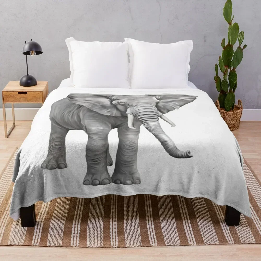 

Large Elephant Throw Blanket Designers Soft Big Retros Plaid Blankets