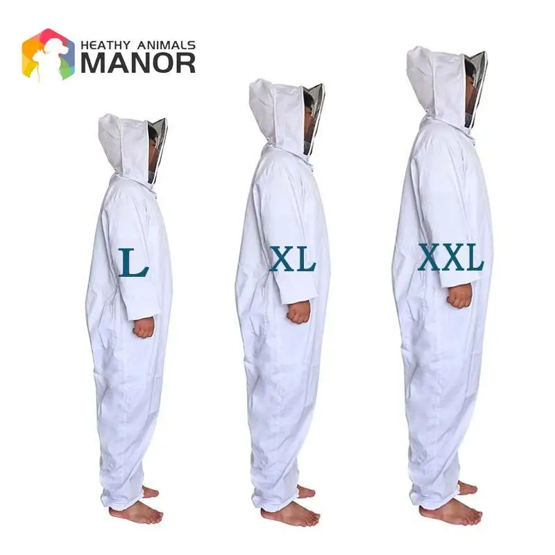 

Full Body Beekeeping Professional Ventilated Bee Keeping Suit with Leather Glove Beeproof Protective Clothing Farm Safety Outfit