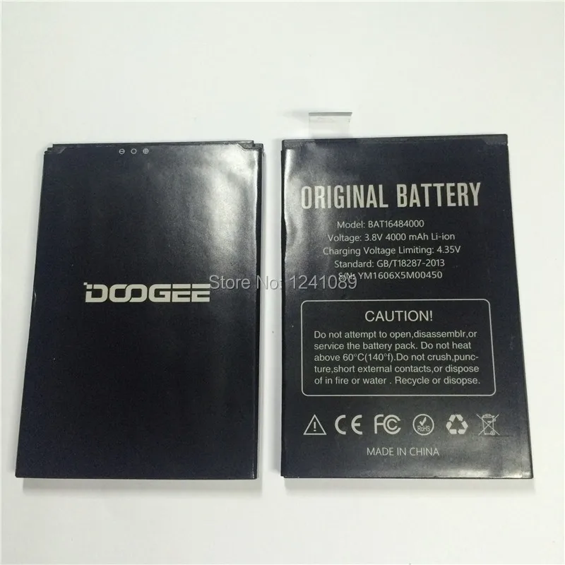 

Mobile phone battery for DOOGEE BAT16484000 battery 4000mAh Long standby time 5.0inch mtk6580 for DOOGEE X5 max battery