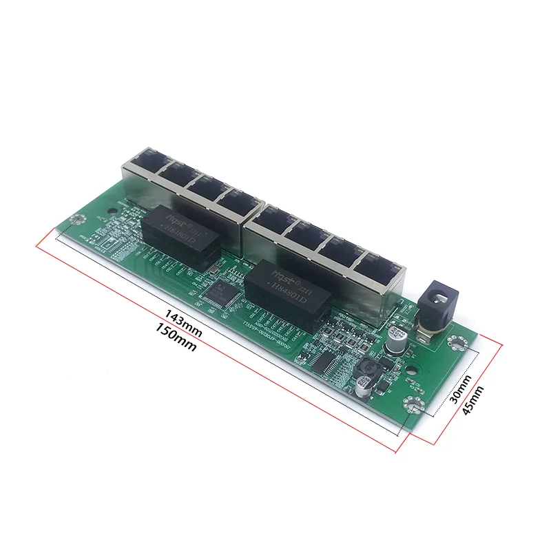 Wall Mounted 4POE 10/100M 4Port 10/100Mbps Ethernet Switch 8 10/100M Unmanaged 48VPOE Network Switch ip camera poe mikrotik