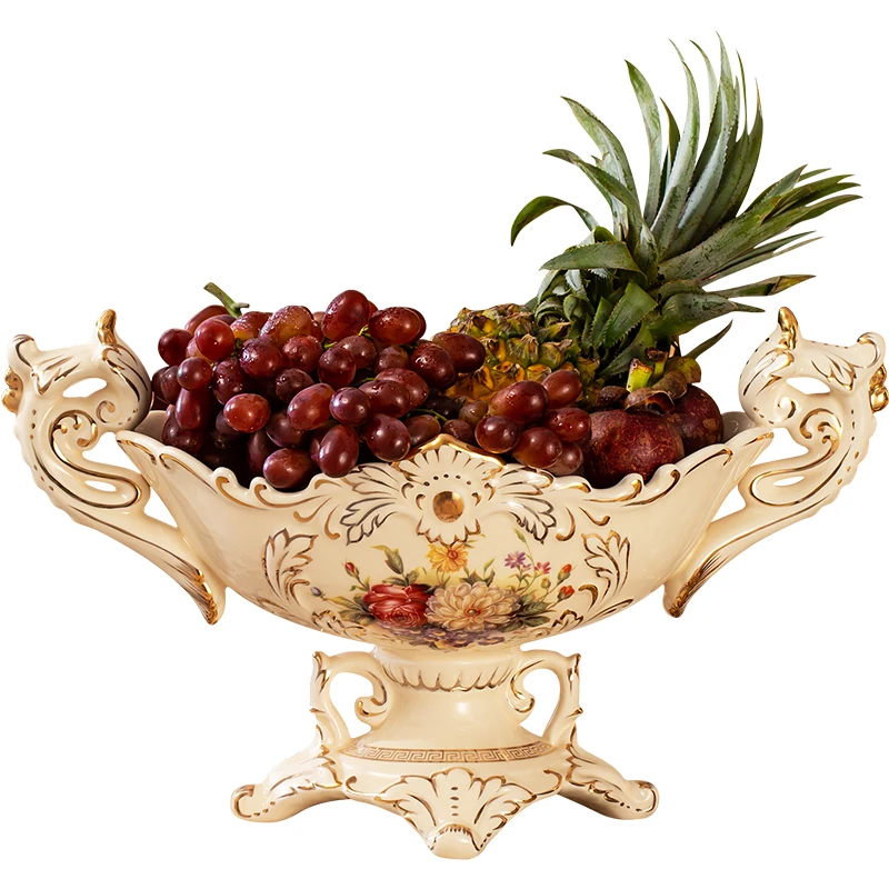 luxury and high-end living room, fruit plate, household dried fruit plate, creative coffee table, decorative ornament