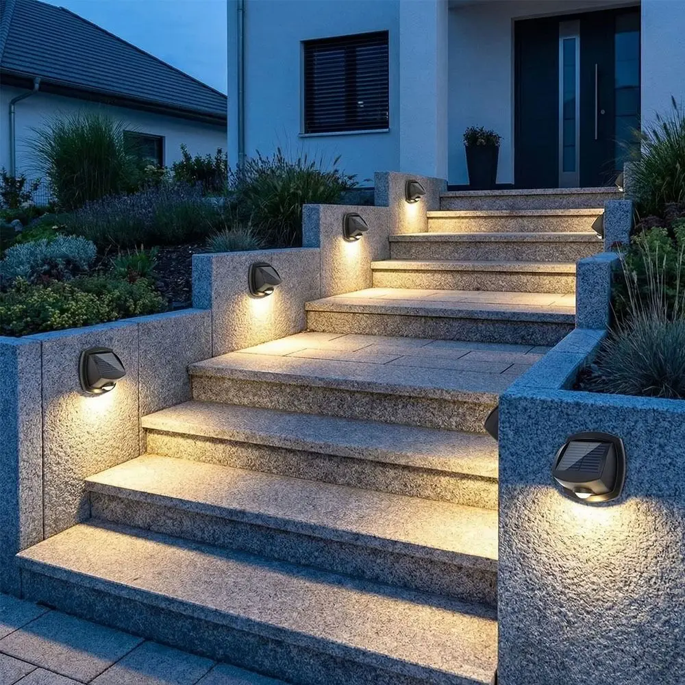 Dual Color LED Solar Wall Light Waterproof IP65 Motion Sensor Solar Fence Light Solar Powered Automatic Outdoor Boardwalk Light