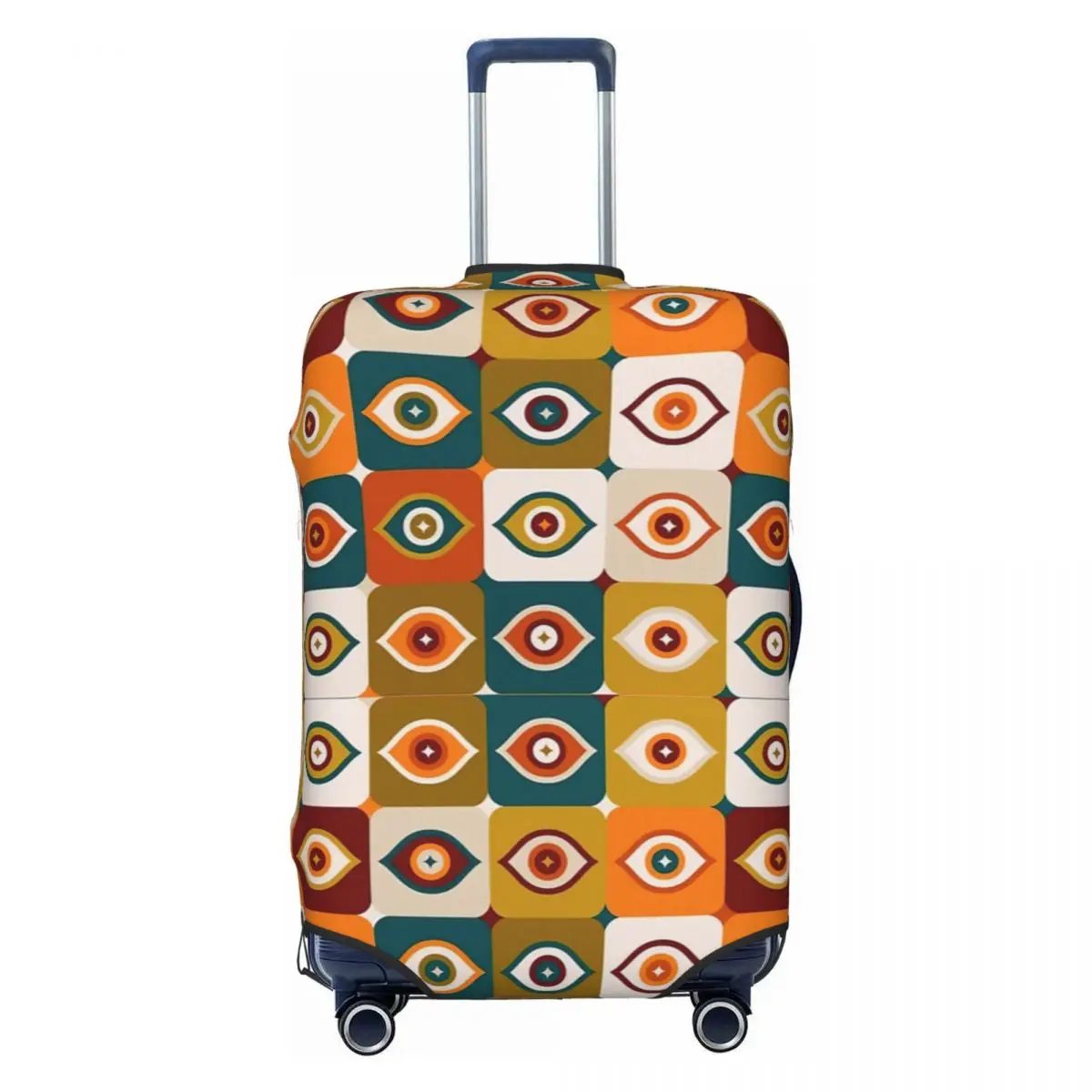 Checkered Retro Eyes Citrus  Luggage Protective Dust Covers Elastic Waterproof 18-32inch Suitcase Cover Travel Accessories