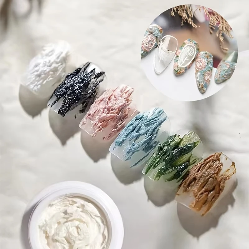 6 ألوان هلام مسمار الفن الجص تأثير ثلاثية الأبعاد نسيج الرمال لا حاجة معطف فوقي هلام البولندية UV طلاء الأظافر ورنيش الورنيش #3