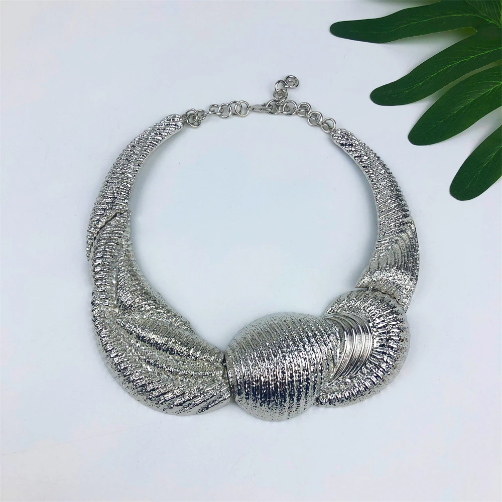 ESALE  4 Pcs Women Jewelry Set Dubai Silver Plated Necklace Chain Bracelet Stud Earring Big Ring 2025 New Wedding Jewellery Gift