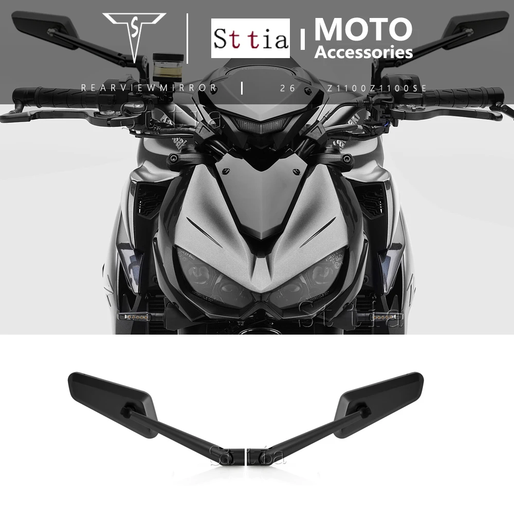 

For Kawasaki Z1100 Z1100 SE Z 1100SE 2025 2026 New Motorcycle Adjustable Rearview Mirror Stealth Sport Winglet Mirrors Kit