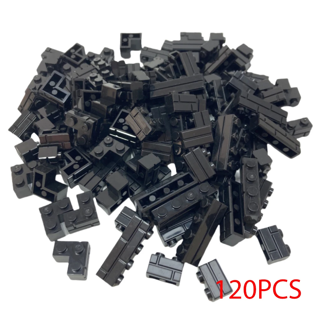 120 SZT. Losowe Paskowane Klocki MOC Zabawki Konstrukcyjne Pałac Zamek Kreatywne Figurki Wojskowe Miasto Dom Ściana Części DIY