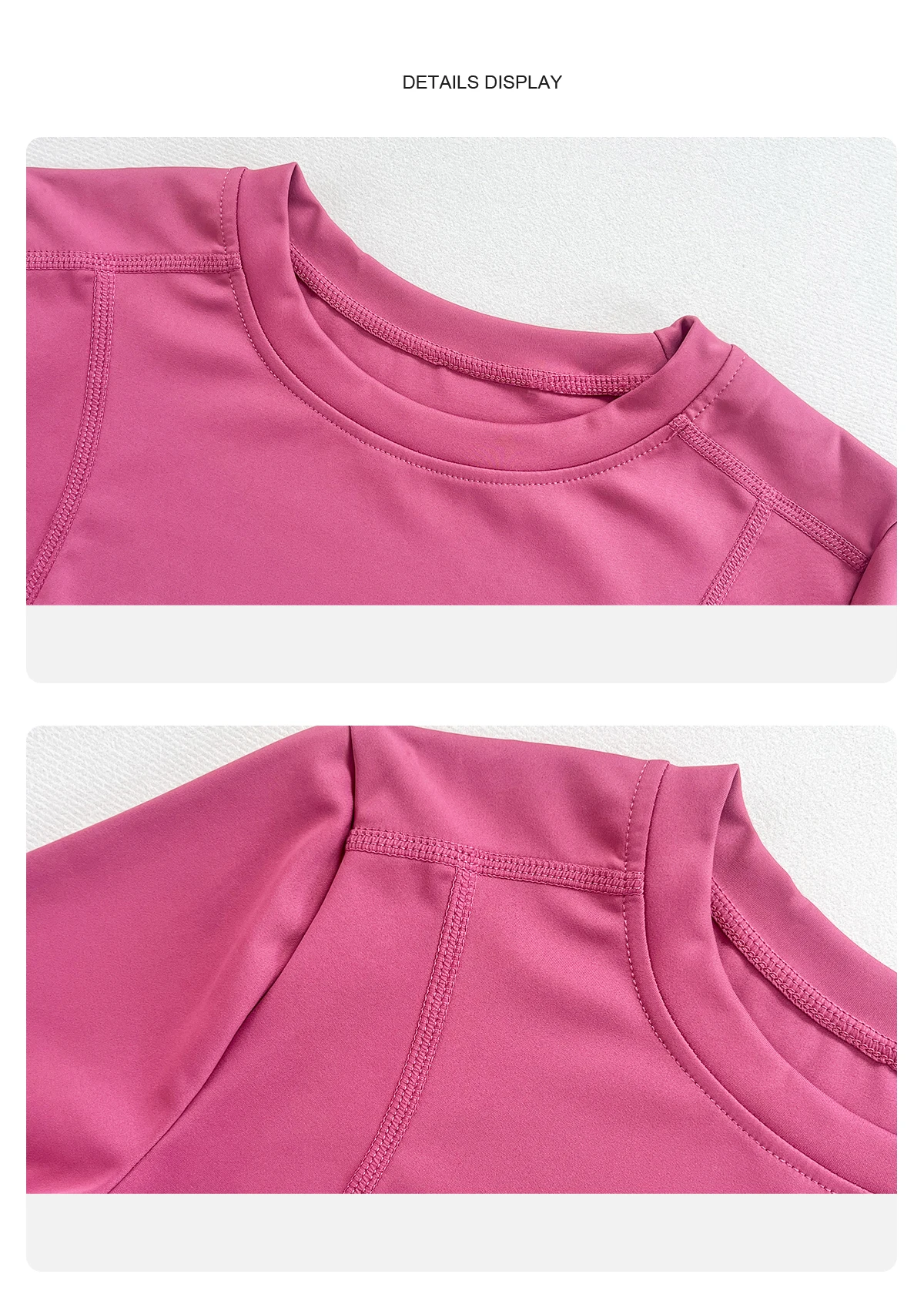 Schlankes Damen-Sportoberteil mit Langen Ärmeln, Rundhalsausschnitt, Weich und Atmungsaktiv für Fitness, Laufen, Yoga und Workout – Detail 3