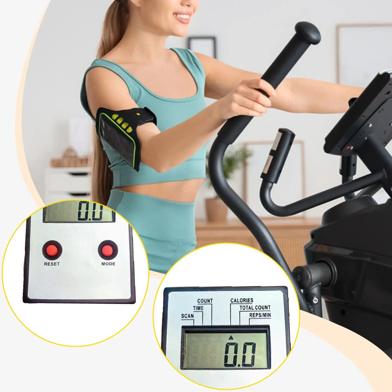 

Rowing Machine Counter Measurement Universal Digital Display for Workout Equipment Stationary Bike
