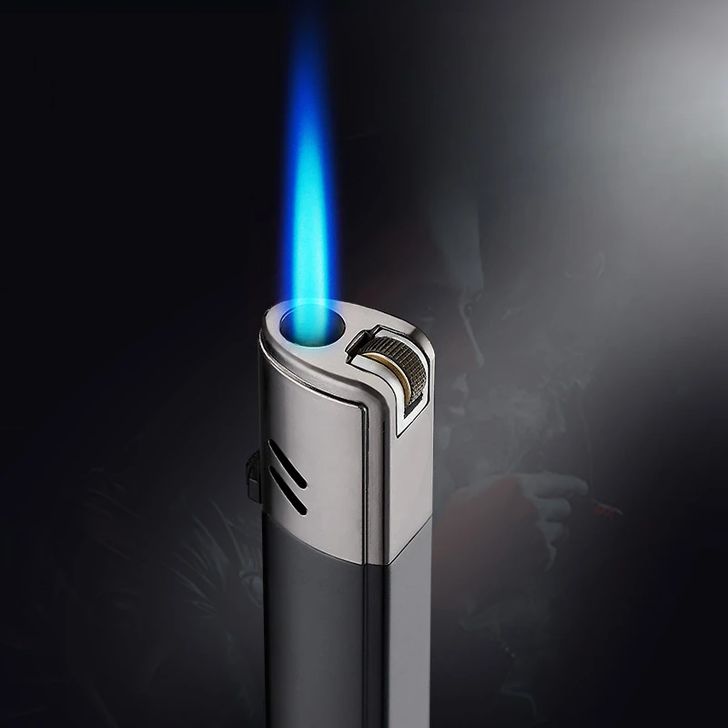 2025 Metal Direct Blow Windproof Lighter Cool Mini Butane Gas Inflatable Lighter Smoking Accessories Men's Festival Gift Tool