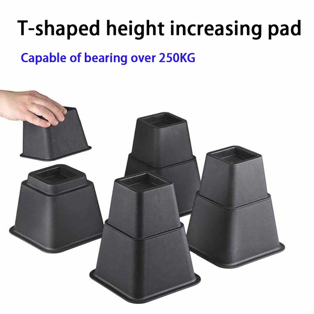 

4 шт. пластиковые подушечки для ног, увеличивающие рост, мебель, диваны, столы, усилители высоты, ножки стола, круглые/квадратные подушечки, амортизирующие