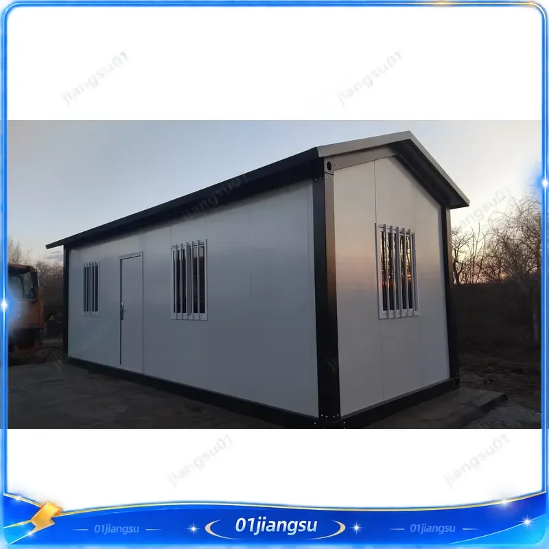 Peaked Roof Mobile Prefabricated House Durable Portable Cabin for Outdoor Camping Traveling Foldable Tiny Home Prefab Shelter